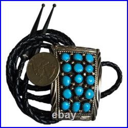 Depleted Vintage Navajo Sleeping Beauty Turquoise Sterling Silver Bolotie