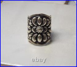 Derrel Becenti Native American Sterling Silver Ring size 7, 10.43g