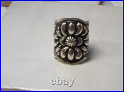 Derrel Becenti Native American Sterling Silver Ring size 7, 10.43g