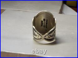 Derrel Becenti Native American Sterling Silver Ring size 7, 10.43g