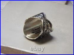 Derrel Becenti Native American Sterling Silver Ring size 7, 10.43g