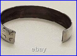 Douglas Etsitty (Navajo) Sterling SILVER & Copper Cuff bracelet signed 7.5