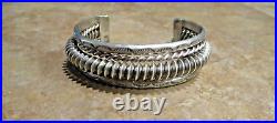 EXCELLENT Vintage Navajo Sterling Silver COILED WIRE Design Bracelet