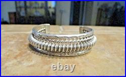 EXCELLENT Vintage Navajo Sterling Silver COILED WIRE Design Bracelet