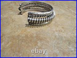 EXCELLENT Vintage Navajo Sterling Silver COILED WIRE Design Bracelet