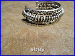 EXCELLENT Vintage Navajo Sterling Silver COILED WIRE Design Bracelet