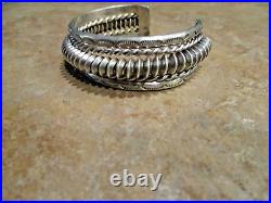 EXCELLENT Vintage Navajo Sterling Silver COILED WIRE Design Bracelet