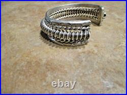 EXCELLENT Vintage Navajo Sterling Silver COILED WIRE Design Bracelet