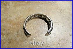 EXCELLENT Vintage Navajo Sterling Silver COILED WIRE Design Bracelet