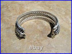 EXCELLENT Vintage Navajo Sterling Silver COILED WIRE Design Bracelet