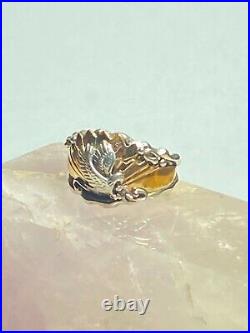 Eagle ring Navajo sterling silver detailed with a different metal