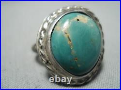 Early Vintage Navajo Royston Turquoise Sterling Silver Ring Old