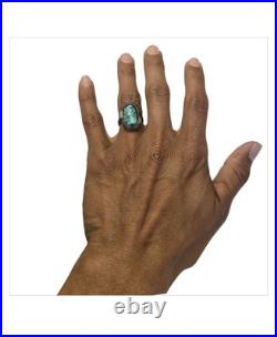 Ed Kee Vintage Navajo #8 Turquoise Mine Sterling Silver Ringsz6