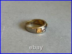 Edison Yazzie Navajo Sterling Silver with Inlaid Stones Ring. Sz 8