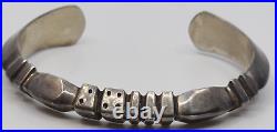 Ella Cowboy Navajo Beautiful Sterling Silver Cuff Bracelet Dice 6.75 Mens