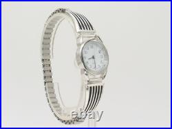 Elouise Kee Navajo Sterling Silver Watch Tips Quartz Stretch Watch