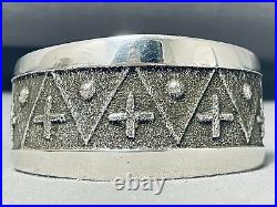 Fabulous Navajo Sterling Silver Cross Bracelet