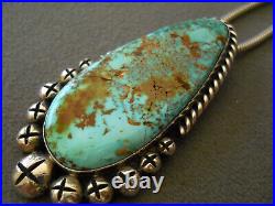 GDENE Native American High-Grade Southwestern Turquoise Sterling Silver Necklace