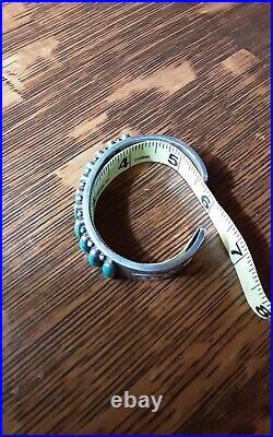 GOOD PRICE Kirk Smith Sterling Silver Navajo Turquoise Bracelet
