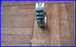 GOOD PRICE Kirk Smith Sterling Silver Navajo Turquoise Bracelet