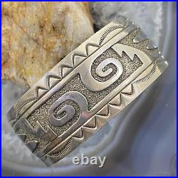 Gibson Gene Navajo Vintage Native American Sterling Silver Overlay Bracelet