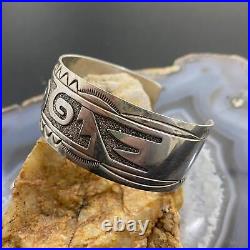 Gibson Gene Navajo Vintage Native American Sterling Silver Overlay Bracelet