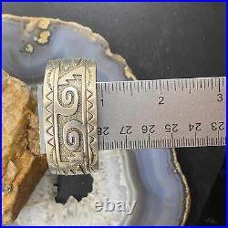 Gibson Gene Navajo Vintage Native American Sterling Silver Overlay Bracelet