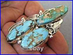 HUGE Shay Native American Navajo Royston Turquoise Sterling Silver Ring Sz 6.5