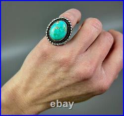 HUGE Vintage Navajo Sterling Silver High Grade Royston Turquoise Ring