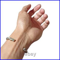 Hand Constructed VINTAGE NAVAJO STERLING SILVER BRACELET