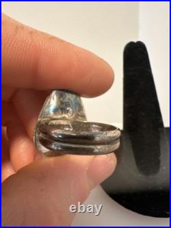 Handmade. 925 Size 8.5 Native American Carico Lake Ring. Turquoise