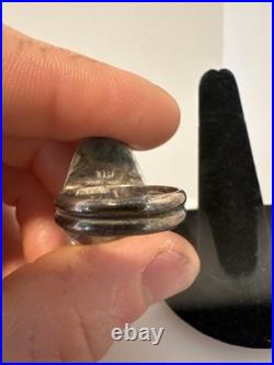 Handmade. 925 Size 8.5 Native American Carico Lake Ring. Turquoise