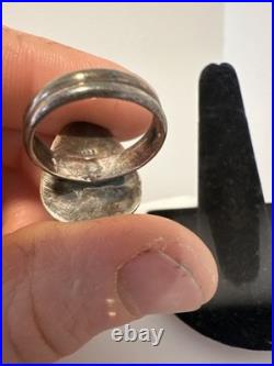 Handmade. 925 Size 8.5 Native American Carico Lake Ring. Turquoise