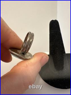 Handmade. 925 Size 8.5 Native American Carico Lake Ring. Turquoise