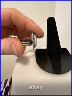 Handmade. 925 Size 8.5 Native American Carico Lake Ring. Turquoise