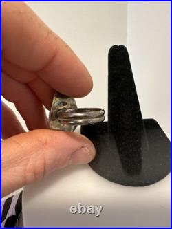 Handmade. 925 Size 8.5 Native American Carico Lake Ring. Turquoise