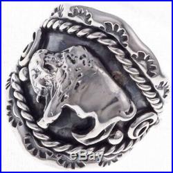 Handmade NAVAJO Tatonka Sterling Silver Men's Ring OUR Best Seller Any Size