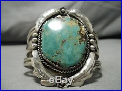 Heavy Heavy! Navajo Royston Turquoise 100 Grams Sterling Silver Bracelet
