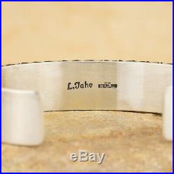 Heavy! Navajo Native American Sterling Silver Cuff Bracelet Size 6 1/2 L Tahe