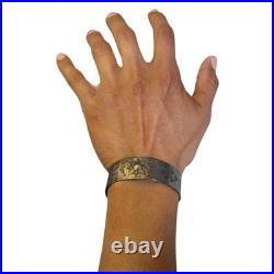 Historic Fred Harvey Era 1930s Navajo Sterling Silver Repousse Star Bracelet