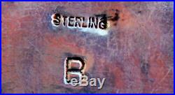Huge Vintage Navajo Sterling Silver & Nevada Turquoise Stones Cluster Pendant