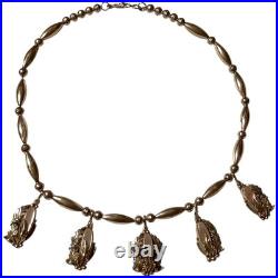 Important LAWRENCE BACA Navajo Sterling Silver Mother Of Pearl Necklace