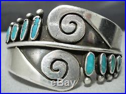 Important Ramone Platero Vintage Navajo Turquoise Sterling Silver Bracelet