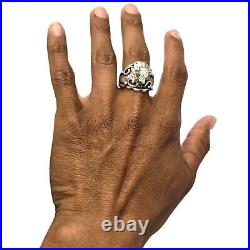 Impressive Genieve Werito VINTAGE NAVAJO STERLING SILVER BUFFALO RINGsz11