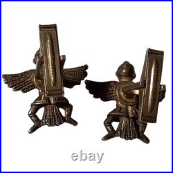 Intricate Navajo Sterling Silver Eagle Dancer Cufflinks