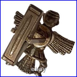 Intricate Navajo Sterling Silver Eagle Dancer Cufflinks