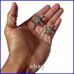 Intricate Navajo Sterling Silver Eagle Dancer Cufflinks