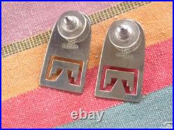 JLC Joe & Lejuene Chavez Santo Domingo Pueblo Turquoise Stud Earrings 1-1/4