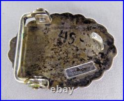 Jerry Werito Sterling Silver Belt Buckle Vintage Navajo