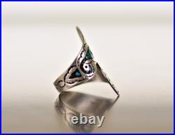 Jock Favour Silver Ring Zuni Native American Navajo Style (Size 9-10)
